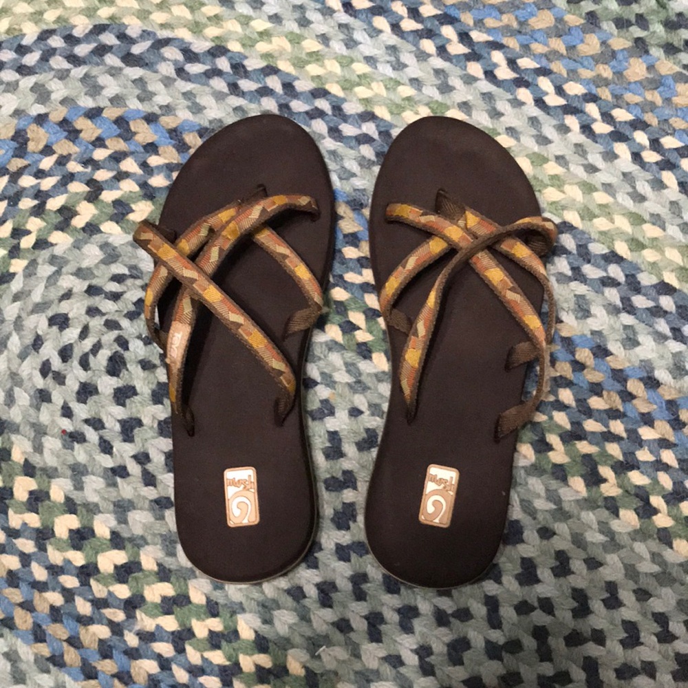 Strappy flip flops